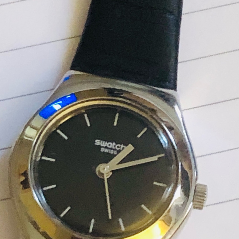 Swatch Silver and Black Smartwatch